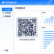 电竞竞猜分析PC端自适应页面二维码，扫码可在电脑端浏览完整数据